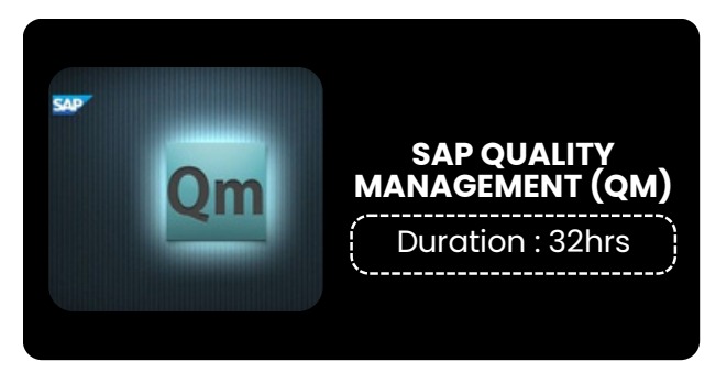 SAP QUALITY MANAGEMENT (QM) TRAINING PROGRAM